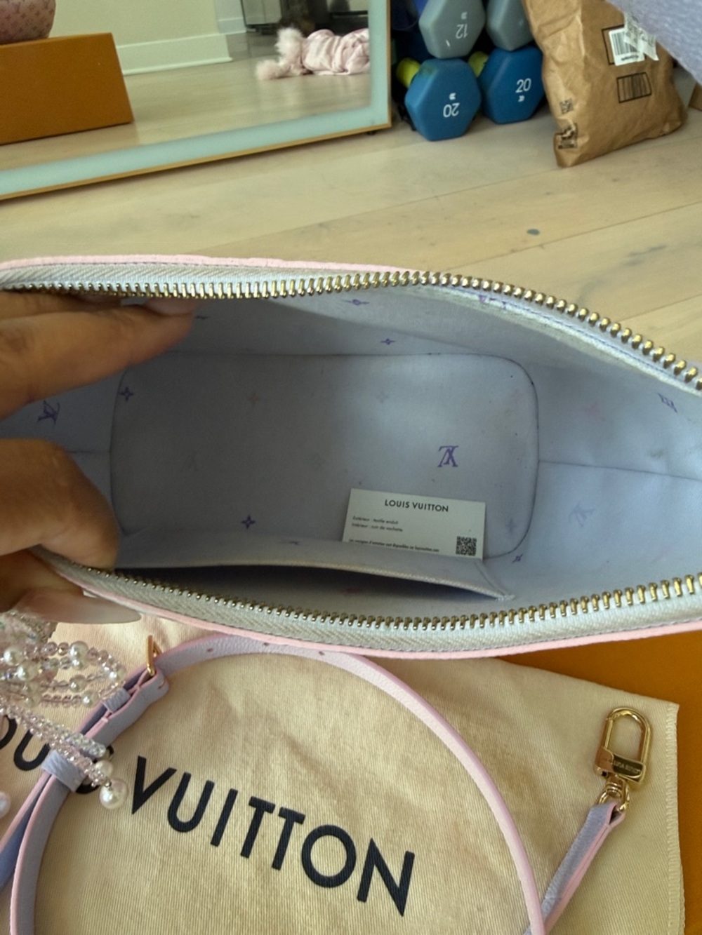 Louis Vuitton Pastel Pink Lavender Monogram Hobo Shoulder Bag - Picture 6 of 9